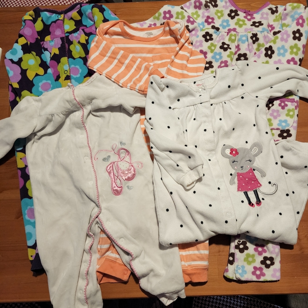 24 month old girl fleece pajamas